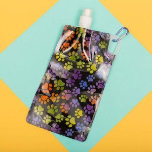 Water Bottle, Collapsible - Colorful Paws